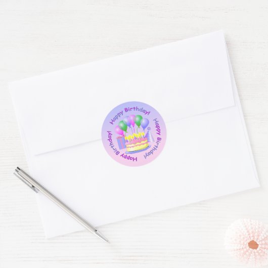 Happy Birthday Sticker (Envelop)