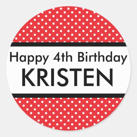 Happy Birthday Sticker (Voorkant)