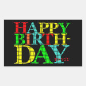 Happy Birthday Sticker (Voorkant)