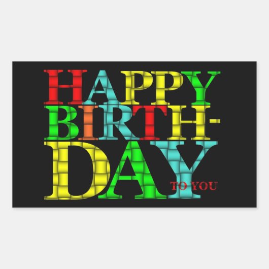 Happy Birthday Sticker (Voorkant)