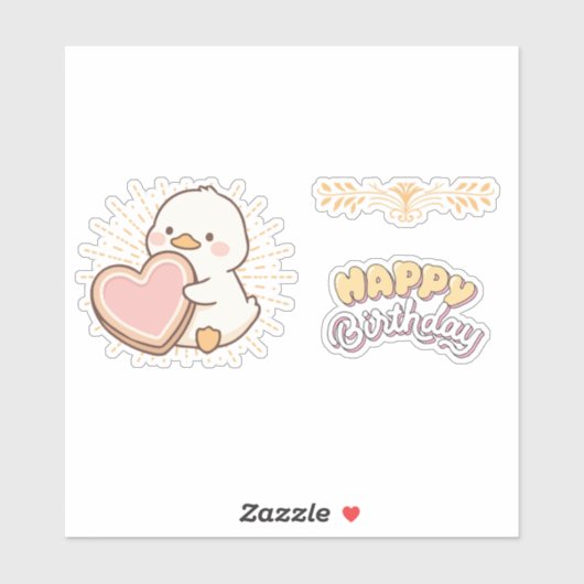 HAPPY BIRTHDAY  STICKER (Vel)
