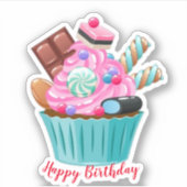 Happy Birthday Sticker (Voorkant)