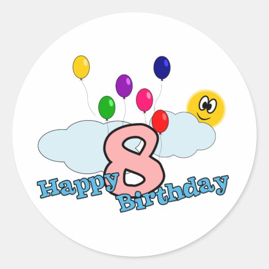 Happy Birthday Sticker (Voorkant)