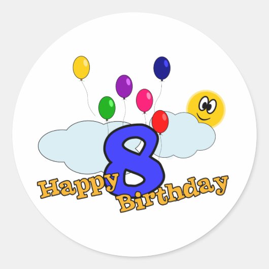 Happy Birthday Sticker (Voorkant)