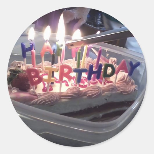 Happy Birthday sticker (Voorkant)
