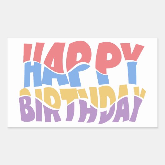 Happy Birthday Sticker (Voorkant)