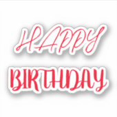 Happy Birthday Sticker (Voorkant)