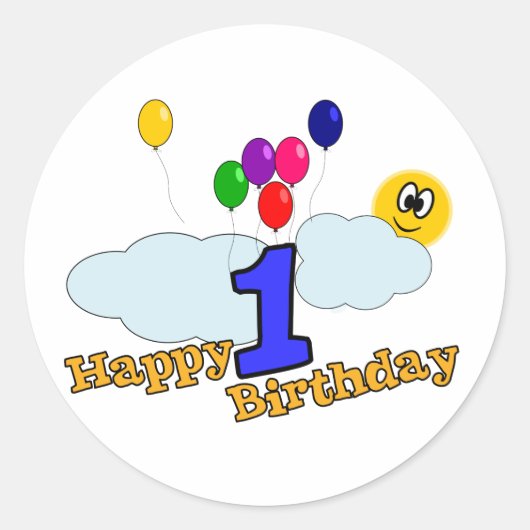 Happy Birthday Sticker (Voorkant)