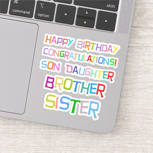 Happy Birthday Sticker (Detail)