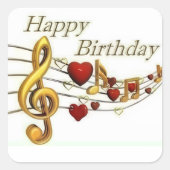 Happy Birthday Sticker (Voorkant)