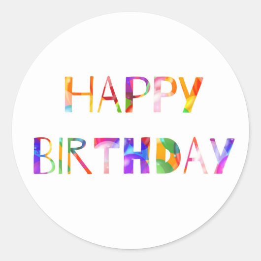 Happy Birthday Sticker (Voorkant)