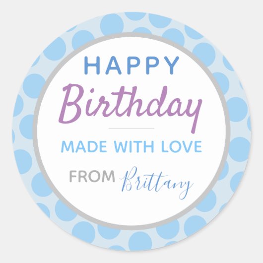 Happy Birthday Sticker (20) (Voorkant)