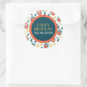 Happy Birthday Sticker Baby Owl Cartoon (Tas)