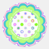 Happy Birthday Sticker [drie van vier] (Voorkant)