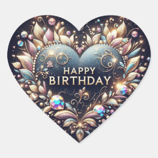 Happy Birthday sticker: hartvorm Hart Sticker