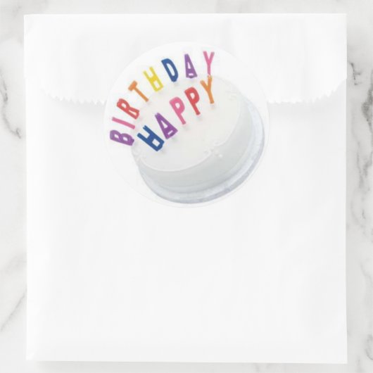 Happy Birthday Sticker LARGE (Tas)