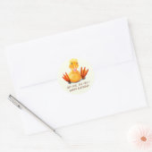 Happy Birthday Sticker met Playful Duck - Grappig (Envelop)