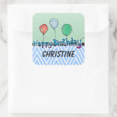 Happy Birthday Sticker Sjabloon (Tas)