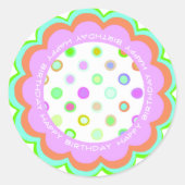 Happy Birthday Sticker [twee van vier] (Voorkant)