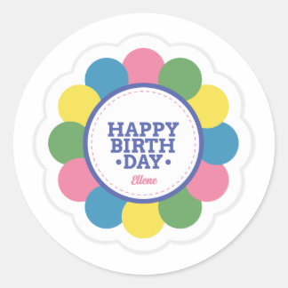Happy Birthday Sticker voor cadeautjes