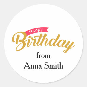 Happy Birthday Stickers