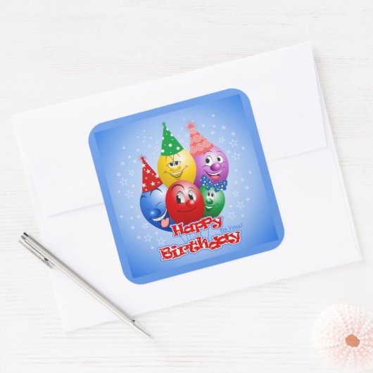 Happy Birthday Stickers (Envelop)