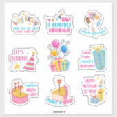Happy Birthday Stickers (Vel)