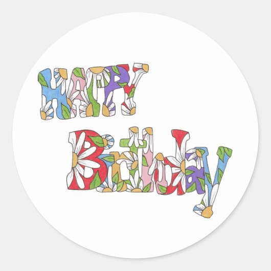 Happy Birthday Stickers (Voorkant)