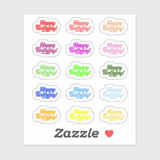 Happy Birthday Stickers