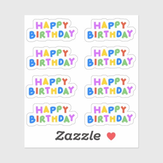 Happy Birthday Stickers (Vel)