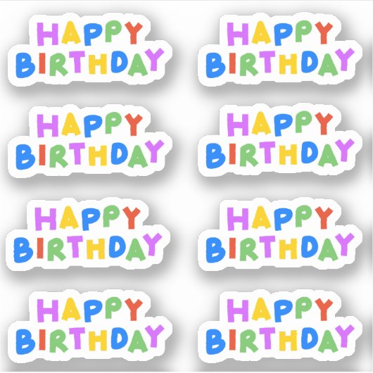 Happy Birthday Stickers (Voorkant)