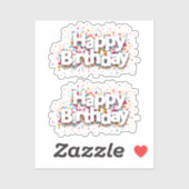Happy Birthday Stickers (Vel)
