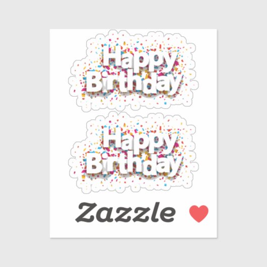 Happy Birthday Stickers (Vel)