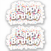 Happy Birthday Stickers (Voorkant)
