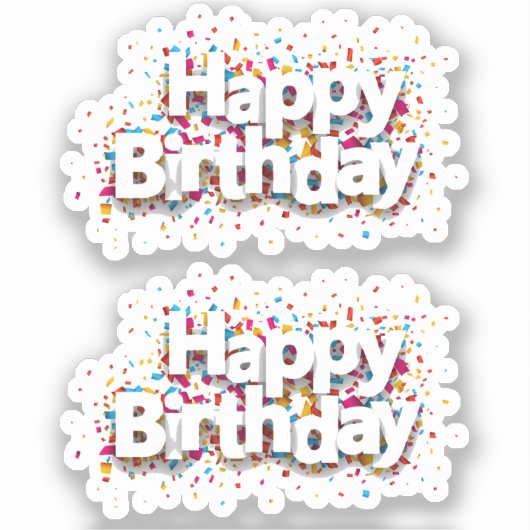 Happy Birthday Stickers (Voorkant)