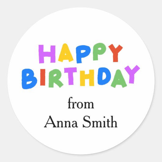 Happy Birthday  Stickers (Voorkant)