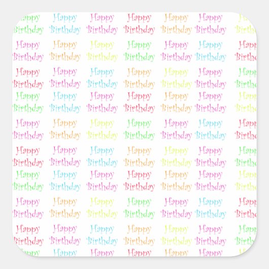 Happy Birthday Stickers (Voorkant)