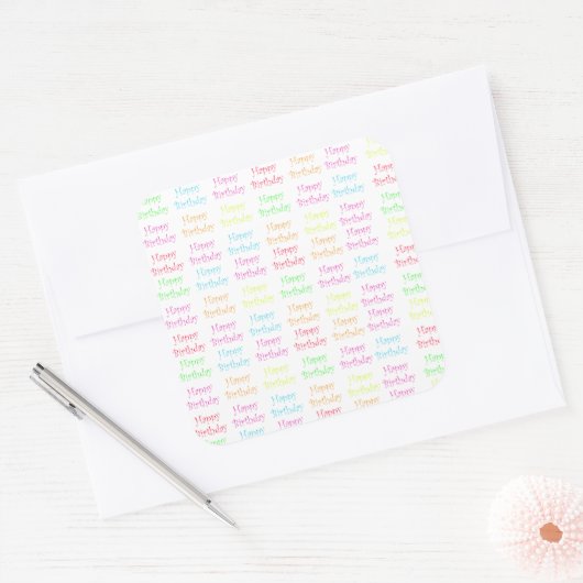 Happy Birthday Stickers (Envelop)
