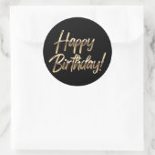 Happy Birthday Stickers Black en Gold (Tas)