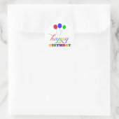 Happy Birthday Stickers Colorful Balloons (Tas)