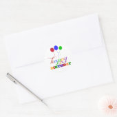 Happy Birthday Stickers Colorful Balloons (Envelop)