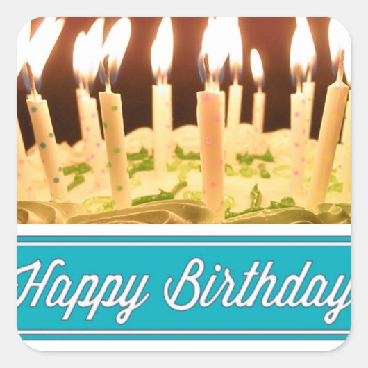 Happy Birthday Stickers en Envelope Seals (Voorkant)