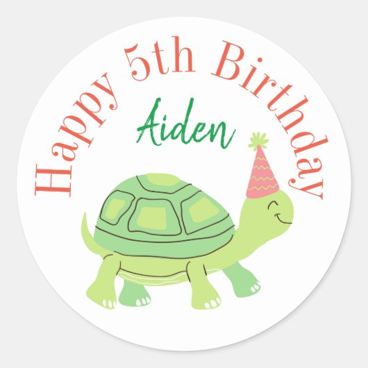 Happy birthday stickers gepersonaliseerd (Voorkant)