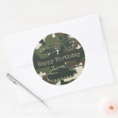 Happy Birthday Stickers - Militaire Camouflage (Envelop)