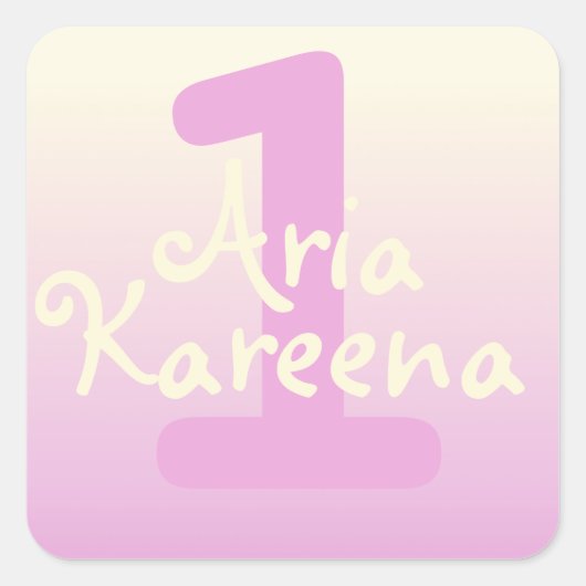 Happy Birthday Stickers ombré gold roze beige (Voorkant)