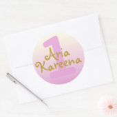 Happy Birthday Stickers ombré roze beige (Envelop)