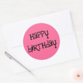 Happy Birthday stickers schetsmatige tekst (Envelop)