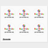 Happy Birthday Stickers voor cadeaus (Vel)