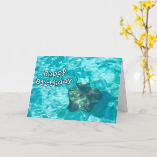 Happy Birthday Sting Ray Kaart (Gele Bloem)