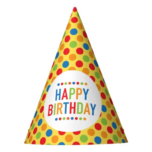 Happy Birthday Stippen Party Pet Feesthoedjes (Voorkant)